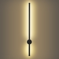 Brilagi - Aplique LED de pared exterior AURA, 12W/230V, 3000K, IP54, 65 cm, negro, CRI 90