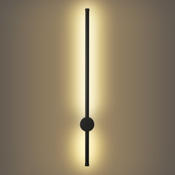 Brilagi - Aplique LED de pared exterior AURA, 12W/230V, 3000K, IP54, 65 cm, negro, CRI 90