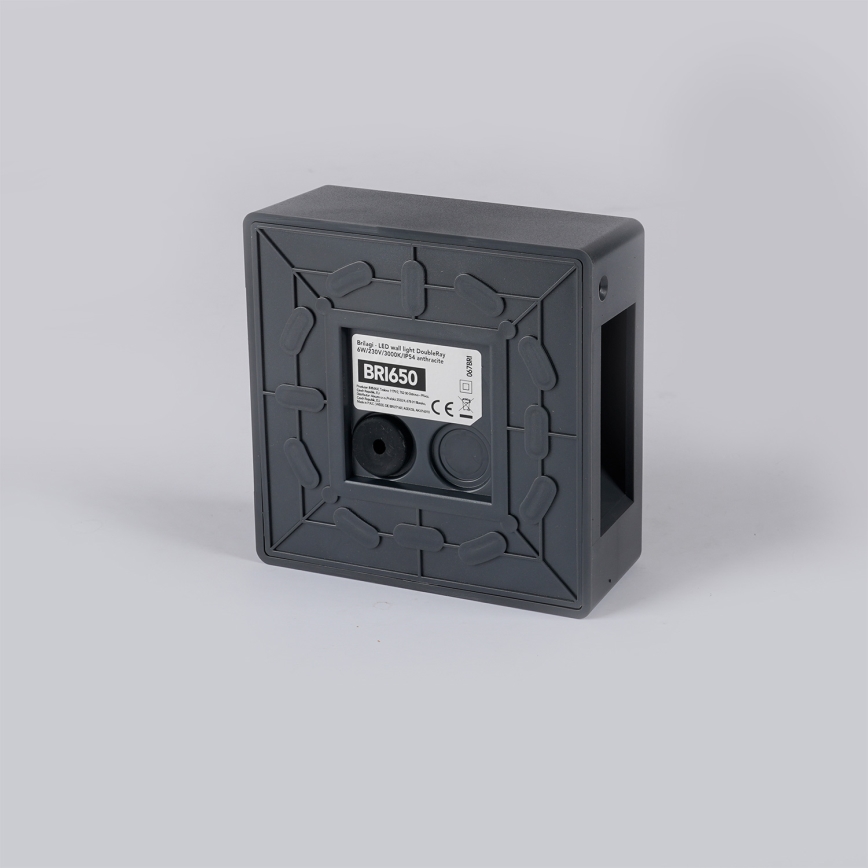 Brilagi - Aplique LED de pared exterior DOUBLERAY 6W/230V antracita IP54