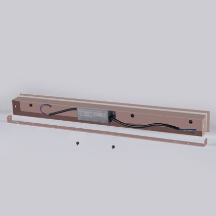 Brilagi - Aplique de pared LED exterior LINEAR LED/8W/230V 3000K IP65 30 cm marrón CRI 90