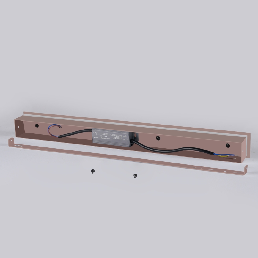 Brilagi - Aplique de pared LED exterior LINEAR LED/8W/230V 3000K IP65 30 cm marrón CRI 90