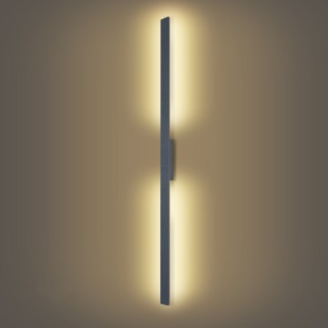 Brilagi - Aplique LED de pared exterior LUNA LED/30W/230V 3000K IP65 150 cm antracita CRI 90