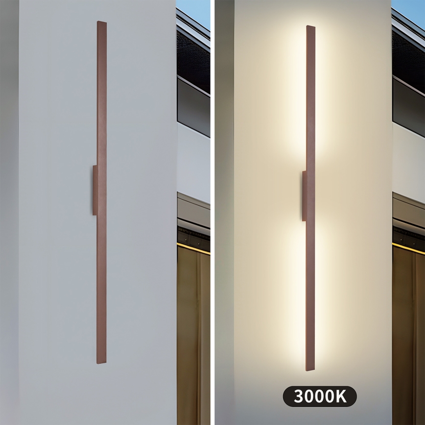 Brilagi - Aplique LED de exterior LUNA LED/30W/230V 3000K IP65 150 cm marrón CRI 90