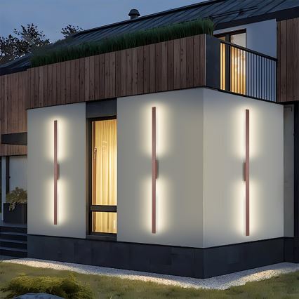 Brilagi - Aplique LED de exterior LUNA LED/30W/230V 3000K IP65 150 cm marrón CRI 90