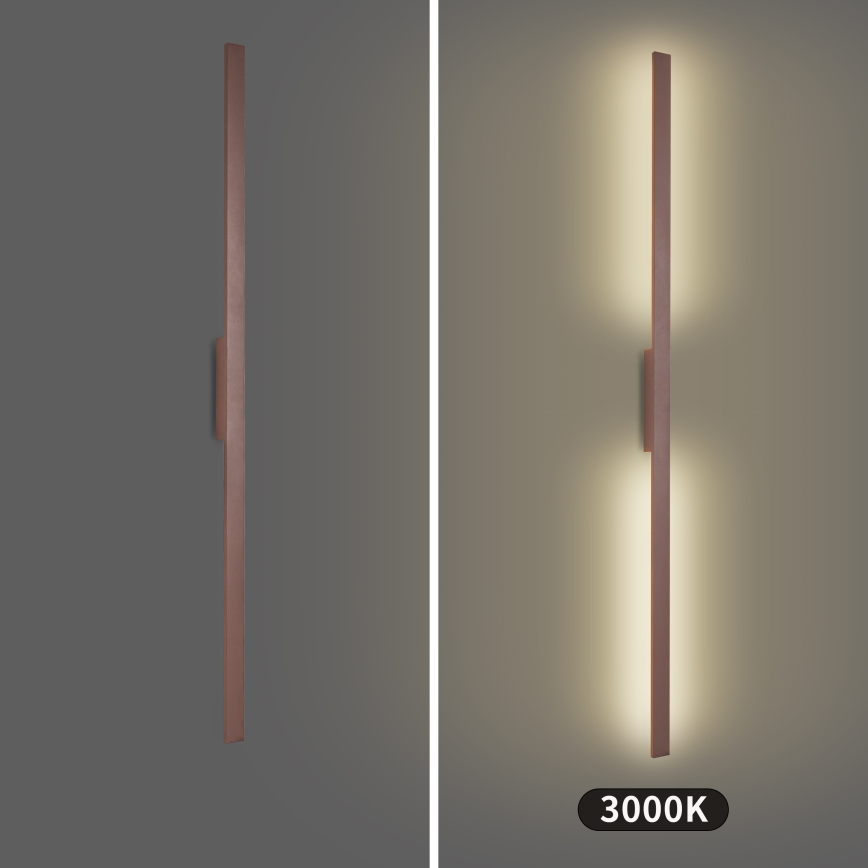 Brilagi - Aplique LED de exterior LUNA LED/30W/230V 3000K IP65 150 cm marrón CRI 90