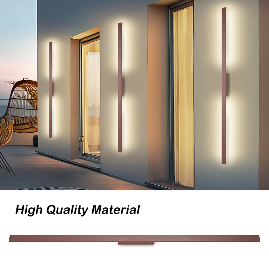 Brilagi - Aplique LED de exterior LUNA LED/30W/230V 3000K IP65 150 cm marrón CRI 90
