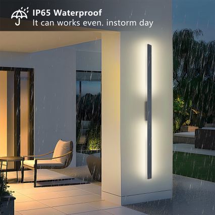 Brilagi - Aplique LED de pared para exterior LUNA LED/30W/230V 4000K IP65 150 cm antracita CRI 90