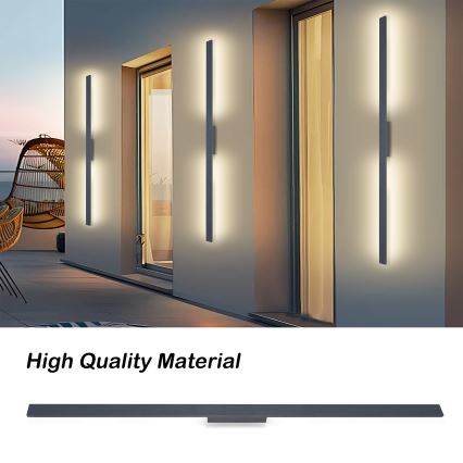 Brilagi - Aplique LED de pared para exterior LUNA LED/30W/230V 4000K IP65 150 cm antracita CRI 90