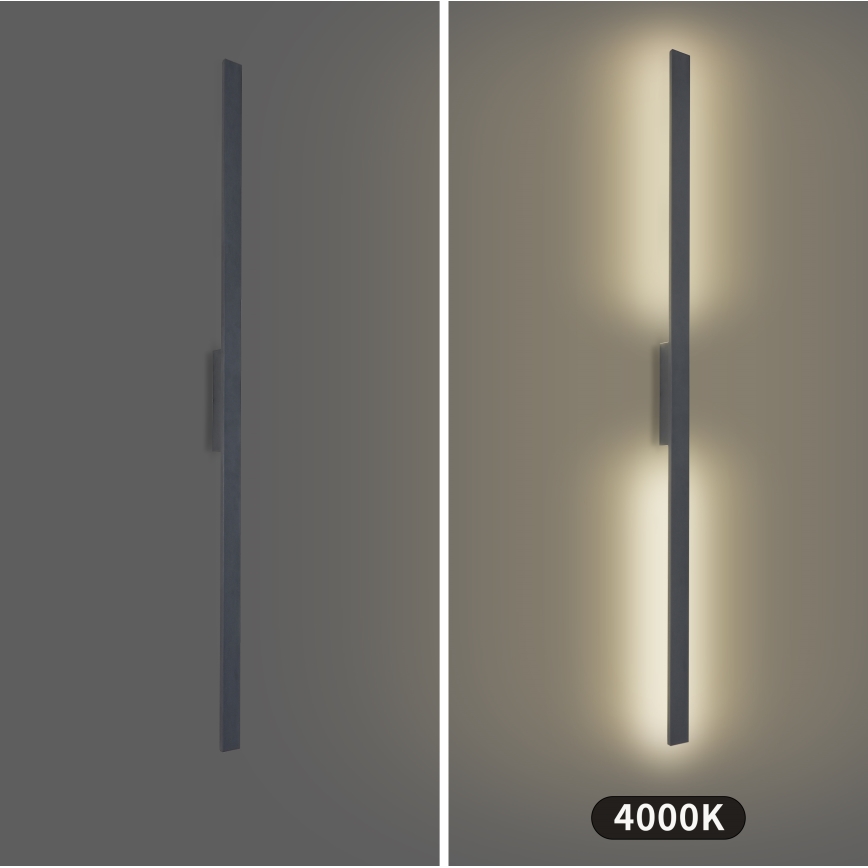 Brilagi - Aplique LED de pared para exterior LUNA LED/30W/230V 4000K IP65 150 cm antracita CRI 90