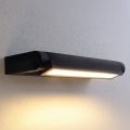 Brilagi - Aplique LED de pared exterior SALERNO LED/12W/230V 35,5 cm negro IP65