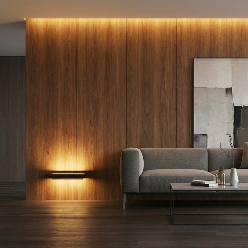 Brilagi - Aplique LED de pared exterior SALERNO LED/12W/230V 35,5 cm negro IP65