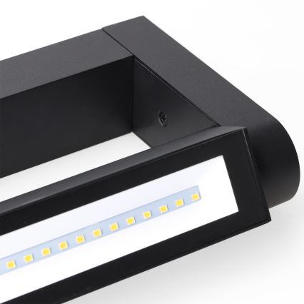 Brilagi - Aplique LED de pared exterior SALERNO LED/12W/230V 35,5 cm negro IP65