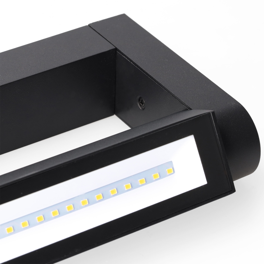 Brilagi - Aplique LED de pared exterior SALERNO LED/12W/230V 35,5 cm negro IP65