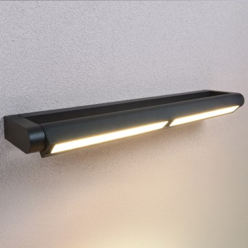 Brilagi - Aplique LED de pared exterior SALERNO LED/24W/230V 66 cm negro IP65