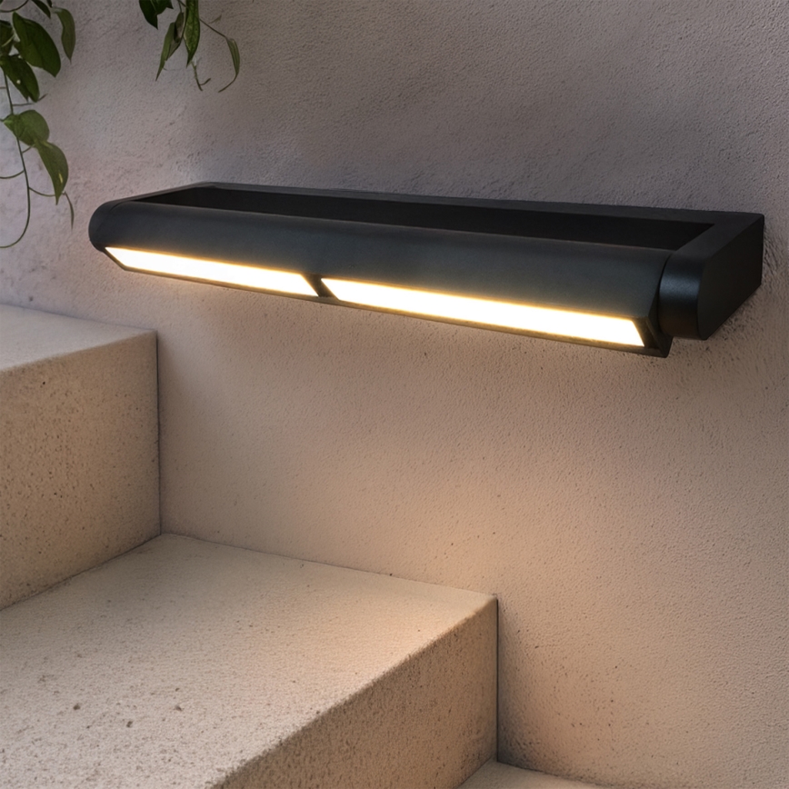 Brilagi - Aplique LED de pared exterior SALERNO LED/24W/230V 66 cm negro IP65