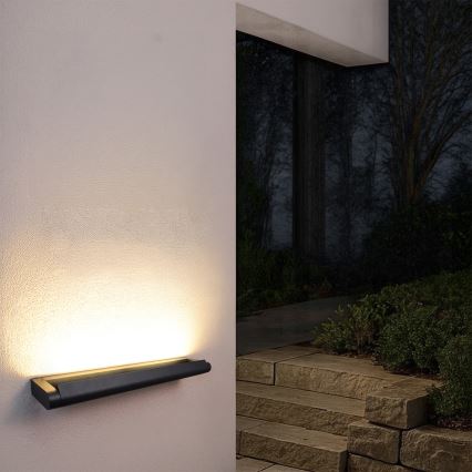 Brilagi - Aplique LED de pared exterior SALERNO LED/24W/230V 66 cm negro IP65