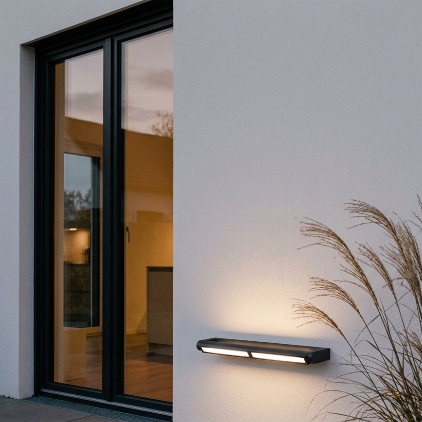 Brilagi - Aplique LED de pared exterior SALERNO LED/24W/230V 66 cm negro IP65