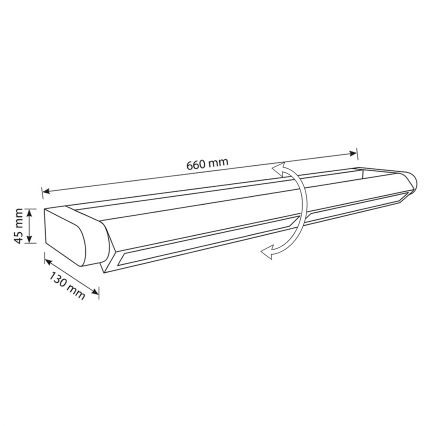 Brilagi - Aplique LED de pared exterior SALERNO LED/24W/230V 66 cm negro IP65