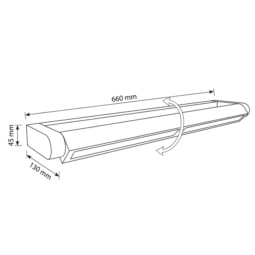 Brilagi - Aplique LED de pared exterior SALERNO LED/24W/230V 66 cm negro IP65