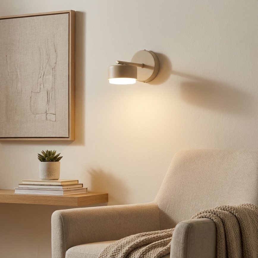 Brilagi - Aplique LED de pared MONO 1xGX53/13W/230V beige