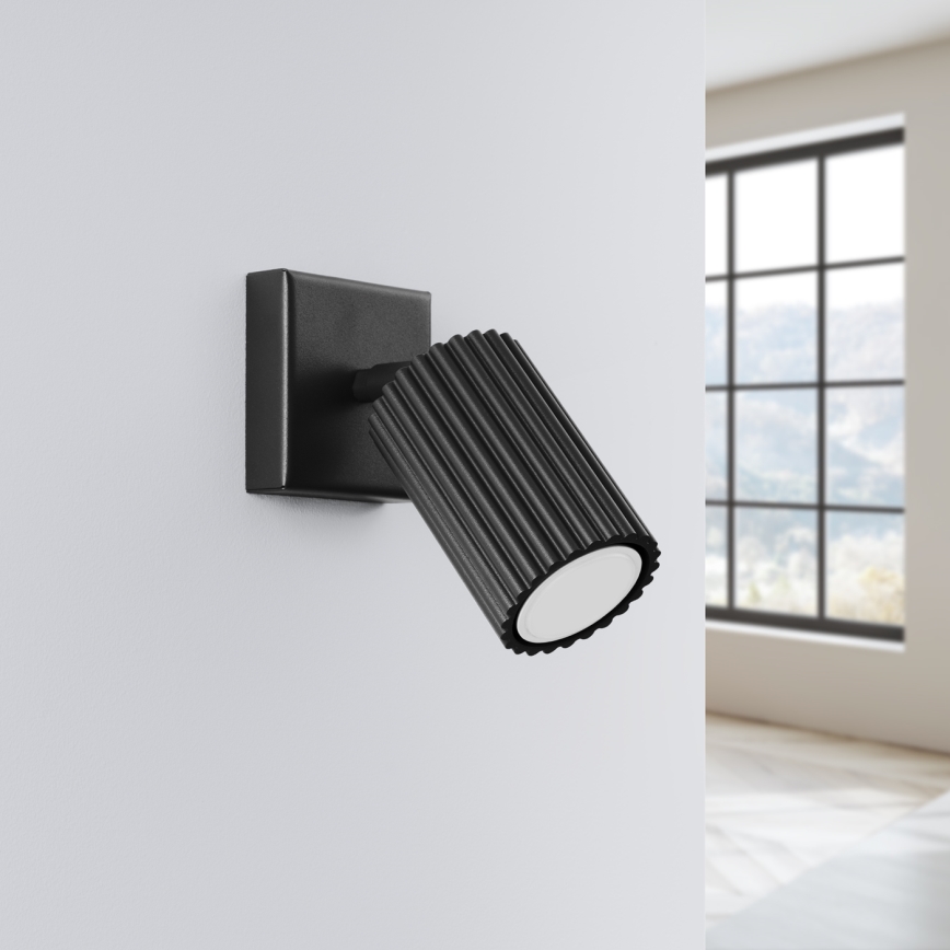 Brilagi - Aplique LED de pared orientable CRESTO 1xGU10/10W/230V negro