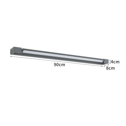Brilagi - Aplique de pared LED para exterior AQUA LINE LED/24W/230V 90 cm IP44 antracita CRI 90