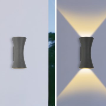 Brilagi - Aplique LED de pared para exterior BICON LED/10W/230V antracita IP44