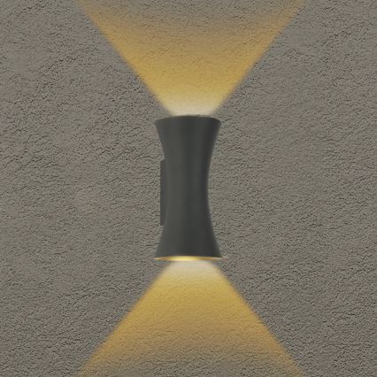 Brilagi - Aplique LED de pared para exterior BICON LED/10W/230V antracita IP44