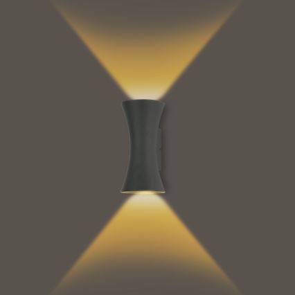 Brilagi - Aplique LED de pared para exterior BICON LED/10W/230V antracita IP44