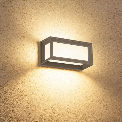 Brilagi - Aplique LED de exterior con sensor PARKER LED/12W/230V gris IP44