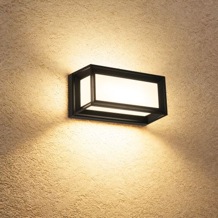 Brilagi - Aplique LED de exterior con sensor PARKER LED/12W/230V negro IP44
