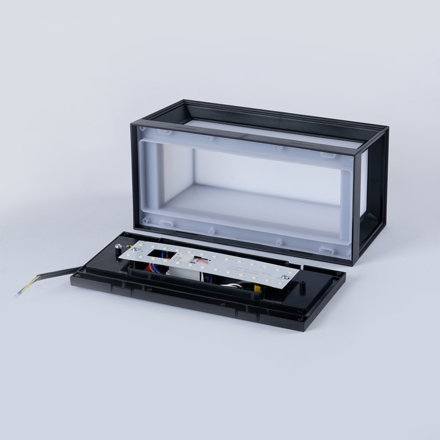 Brilagi - Aplique LED de exterior con sensor PARKER LED/12W/230V negro IP44