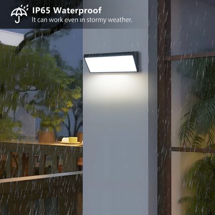 Brilagi - Aplique LED de exterior con sensor TRIANGLE LED/42W/230V 45 cm negro IP65