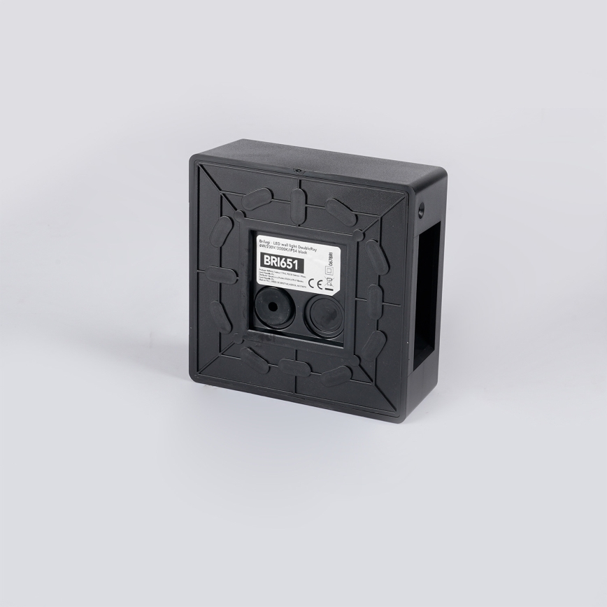 Brilagi - Aplique LED de pared para exterior DOUBLERAY LED/6W/230V, negro, IP54