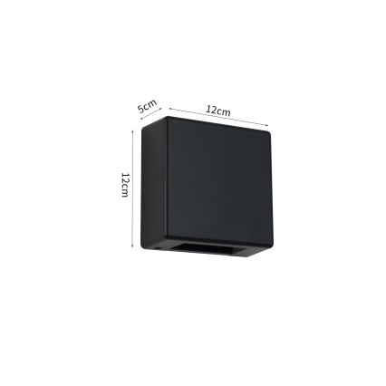 Brilagi - Aplique LED de pared para exterior DOUBLERAY LED/6W/230V, negro, IP54