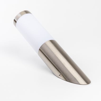 BRILAGI - Aplique LED de pared exterior ELIA 1xE27/7W/230V 4000K IP44 cromo mate