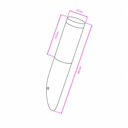 BRILAGI - Aplique LED de pared exterior ELIA 1xE27/7W/230V 4000K IP44 cromo mate