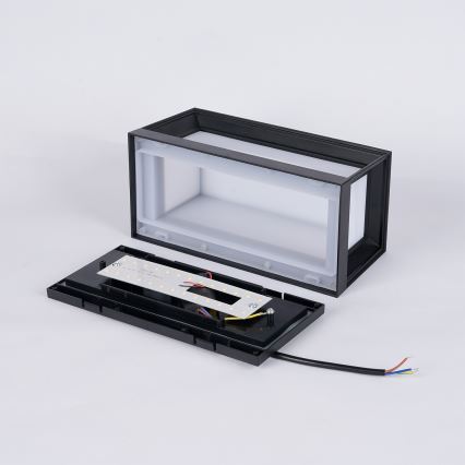 Brilagi - Aplique de pared exterior LED PARKER/12W/230V 3000/4500/6000K negro IP44