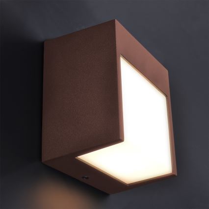 Brilagi - Aplique LED de pared para exterior TERNI LED/12W/230V marrón IP44