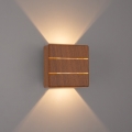 Brilagi - Aplique LED exterior DOUBLERAY LINE LED/6W/230V acabado en madera IP54