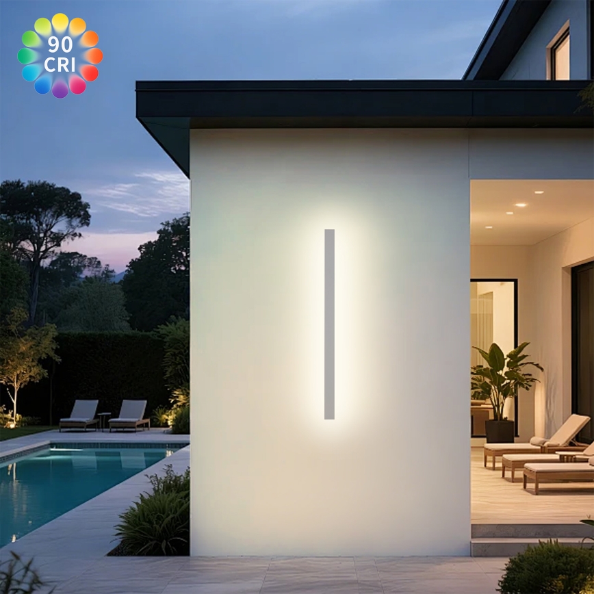 Brilagi - Aplique LED de pared para exteriores LINEAR LED/22W/230V 3000K IP65 100 cm blanco CRI 90