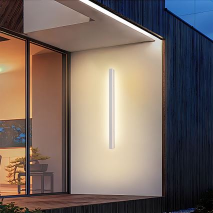 Brilagi - Aplique LED de pared para exteriores LINEAR LED/22W/230V 3000K IP65 100 cm blanco CRI 90