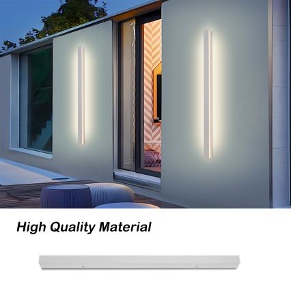 Brilagi - Aplique LED de pared para exteriores LINEAR LED/22W/230V 3000K IP65 100 cm blanco CRI 90