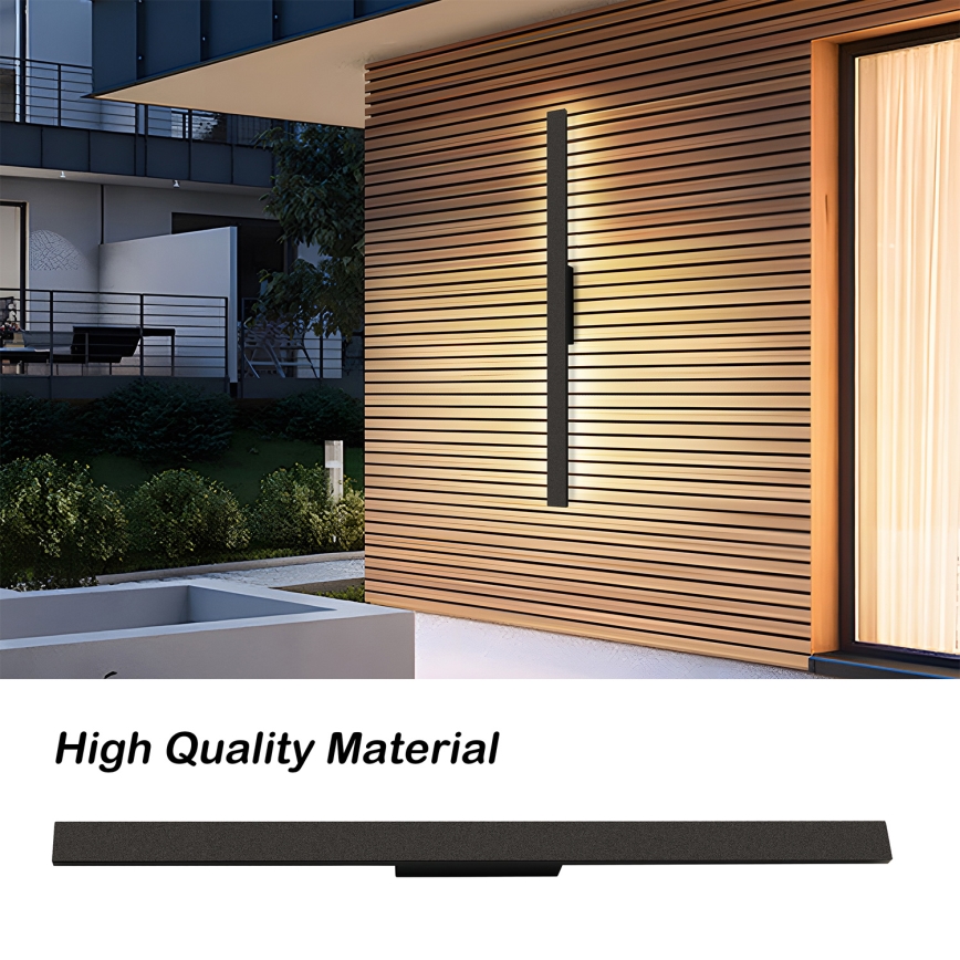 Brilagi - Aplique LED de pared para exterior LUNA LED/24W/230V 3000K IP65 100 cm negro CRI 90