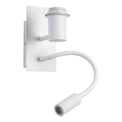 Brilagi - Lámpara LED de pared flexible NUBILA 1xE27/25W/230V + LED/3W blanco/naranja