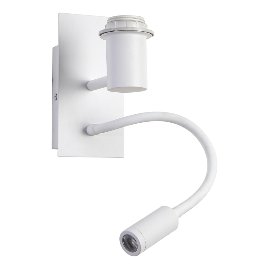 Brilagi - Lámpara LED de pared flexible NUBILA 1xE27/25W/230V + LED/3W blanco/naranja