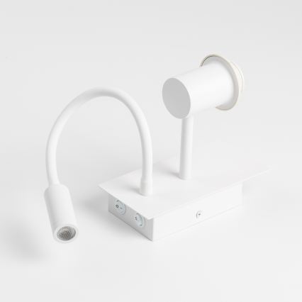 Brilagi - Lámpara LED de pared flexible NUBILA 1xE27/25W/230V + LED/3W blanco/naranja