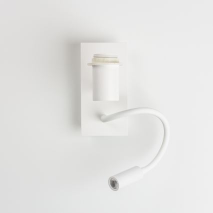 Brilagi - Lámpara LED de pared flexible NUBILA 1xE27/25W/230V + LED/3W blanco/naranja