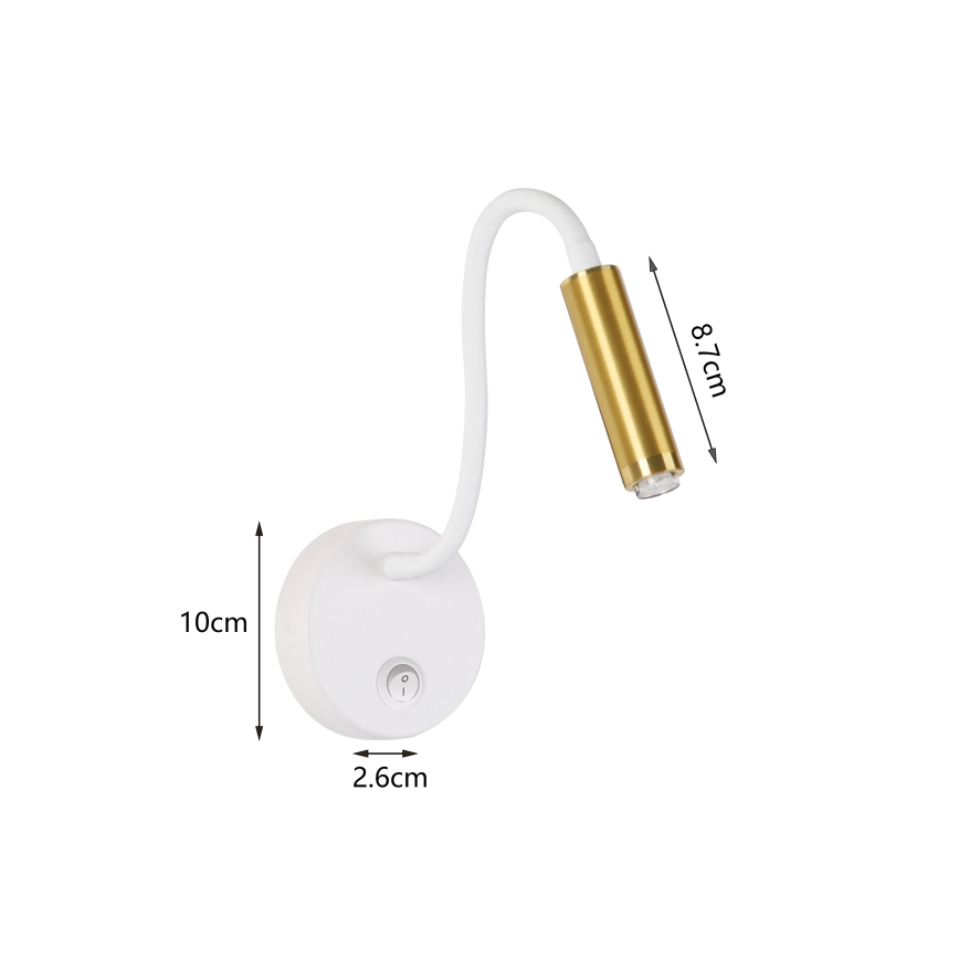 BRILAGI - Aplique LED flexible regulable MAYA 1xG9/4W/230V blanco/dorado 2700-6500K Wi-Fi Tuya