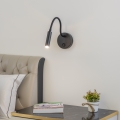 Brilagi - Aplique LED flexible regulable MAYA 1xG9/4W/230V negro 2700-6500K Wi-Fi Tuya